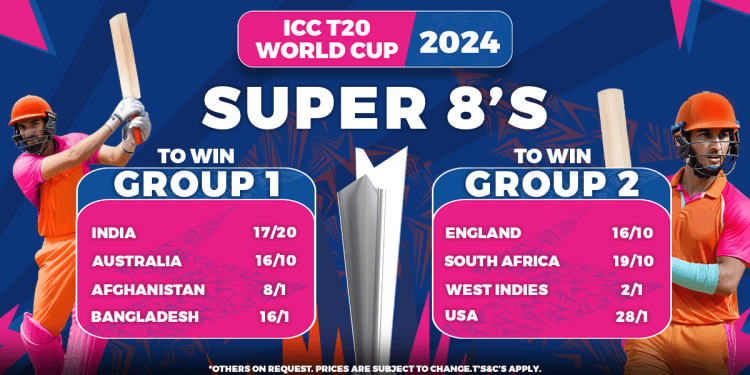 World Cup T20 Super 8, Group 1 Betting Preview 20 and 21 June