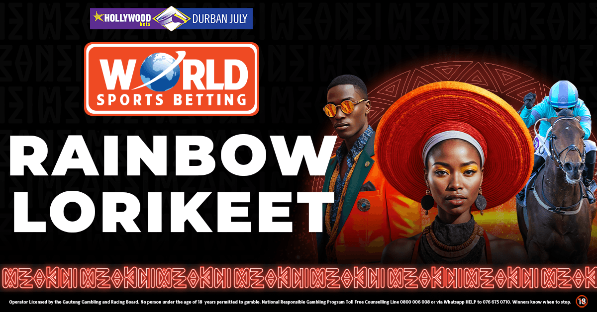 RAINBOW LORIKEET HOLLYWOODBETS DURBAN JULY
