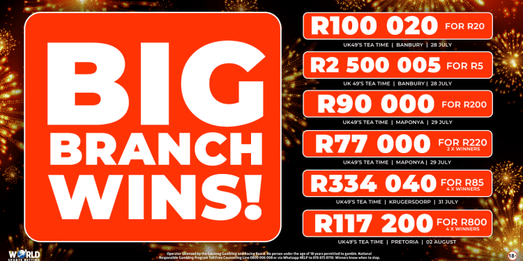 MASSIVE BIG BRANCH WINNERS