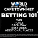 WSB CAPE TOWN MET BETTING