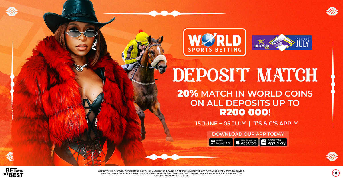 2026 HOLLYWOODBETS DURBAN JULY DEPOSIT MATCH